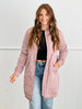 Dusty Rose Quilted Longline Bomber Jacket (Reg.)