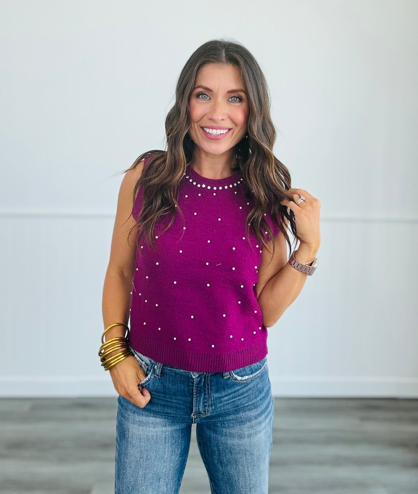 Plum Dazzle Sweater Top (Reg)