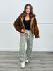 Bunny Faux Fur Hooded Zip Jacket (Reg)-4 Colors