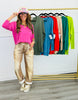 Center Seam Sweater Top Remix (Reg.) - 7 Colors