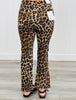 High Rise Leopard Print Kick Flare Jeans (Reg.)