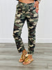 Olive Camo High Rise Cropped Pull On Pants (Reg. and Plus)