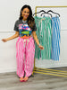 Colorful Striped Wide Leg Pants (Reg.)-3 Colors