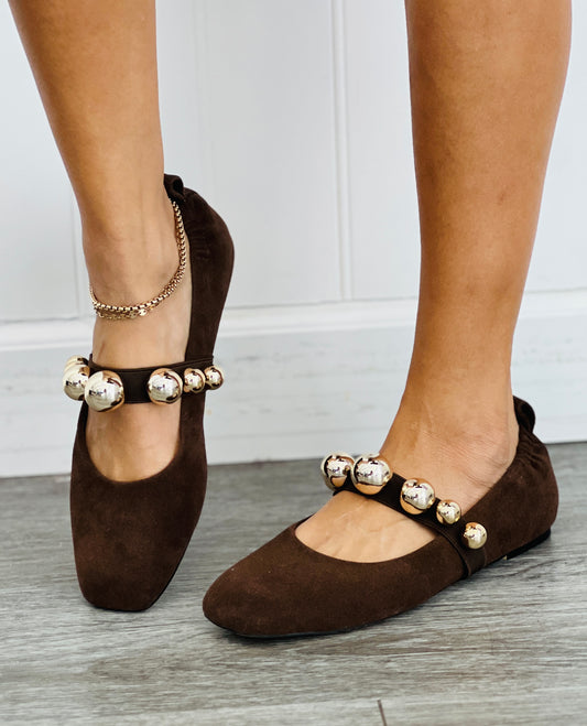 Chocolate Golden Pop Flats