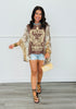 Free Bird Animal Print Kaftan Top (Reg.)