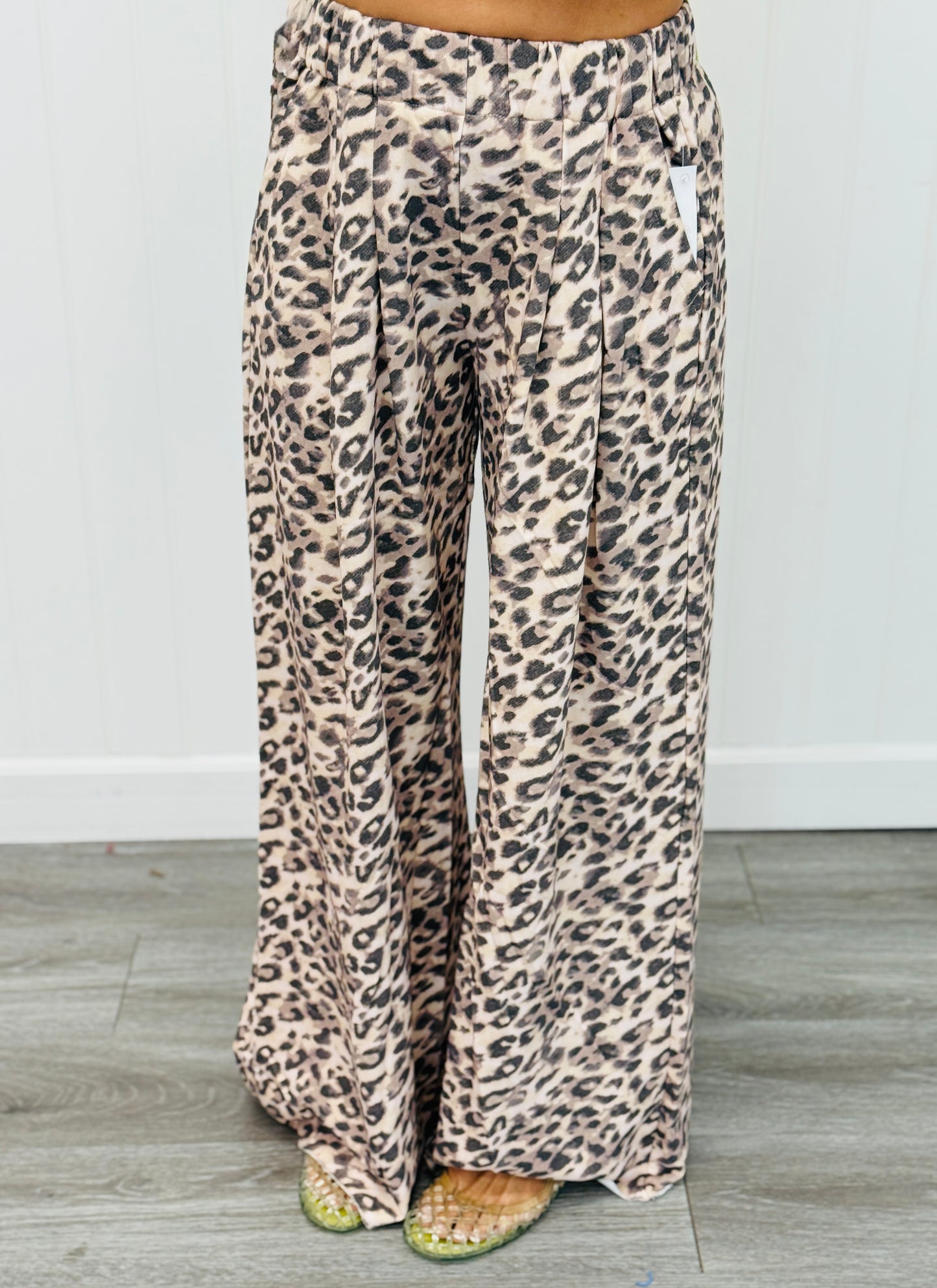 Leopard Knit Lounge Pants (Reg & Plus)