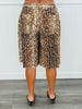 Brown Deer Print Knee Length Shorts (Reg.)