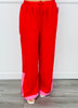 Contrast Trim Wide Leg Pants (Reg.)-2 Colors