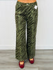 Olive Zebra Print Wide Leg Pants (Reg.)