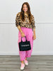 Queen Of Sparkles Leopard Mock Neck Sweatshirt (Reg. and Plus)