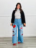 Washed Denim Multi Embroidered Pants (Reg. and Plus)
