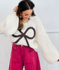 Braided Bow Tied Ribbon Sweater Top (Reg.)-2 Colors