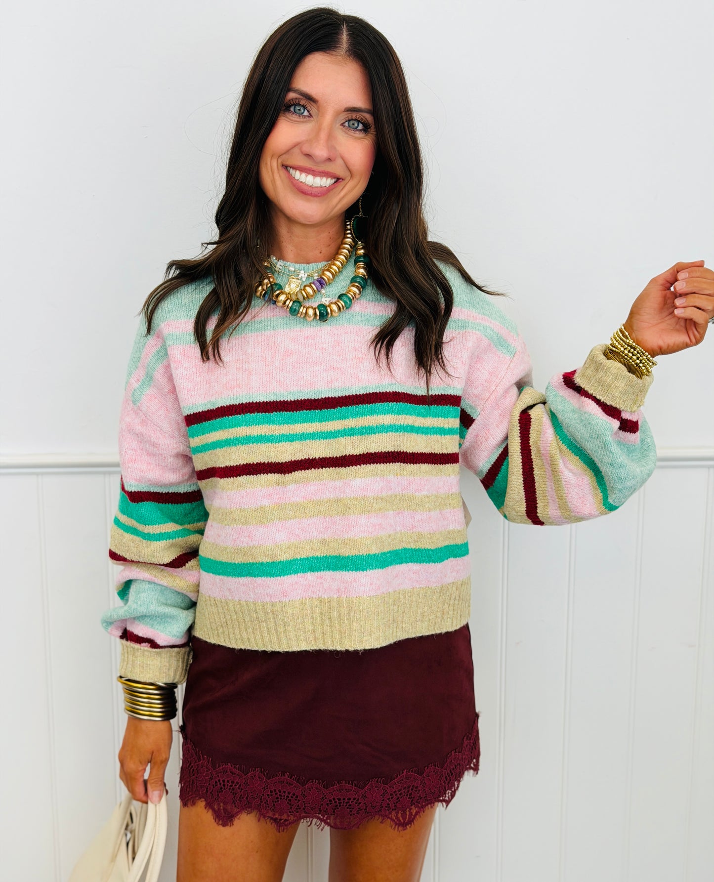 Pink Multi Sweater Top (Reg.)