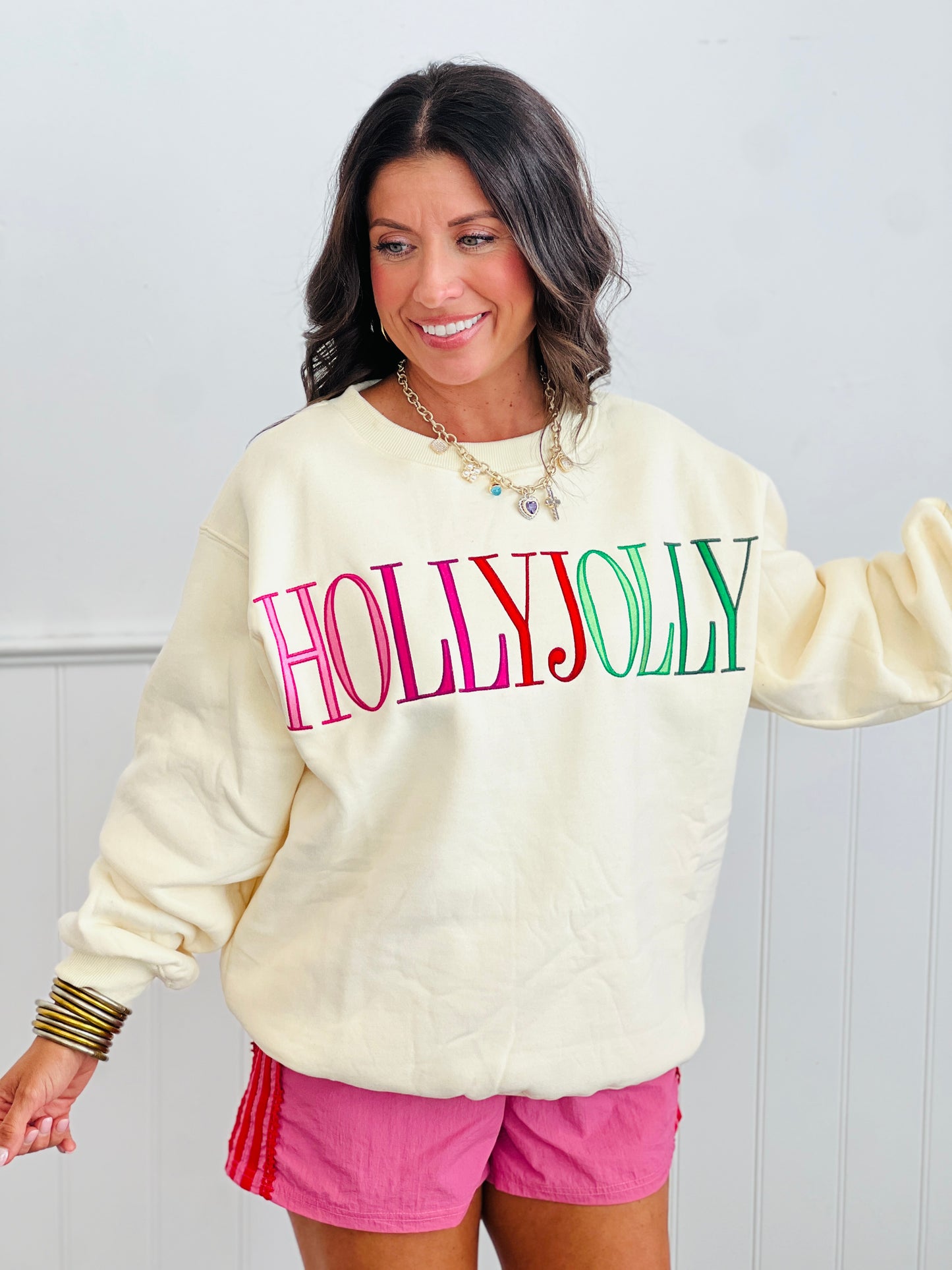 Holly Jolly Fleece Sweatshirt (Reg. and Plus)