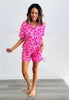 Pink Strawberry Print Loungewear Set (Reg. )