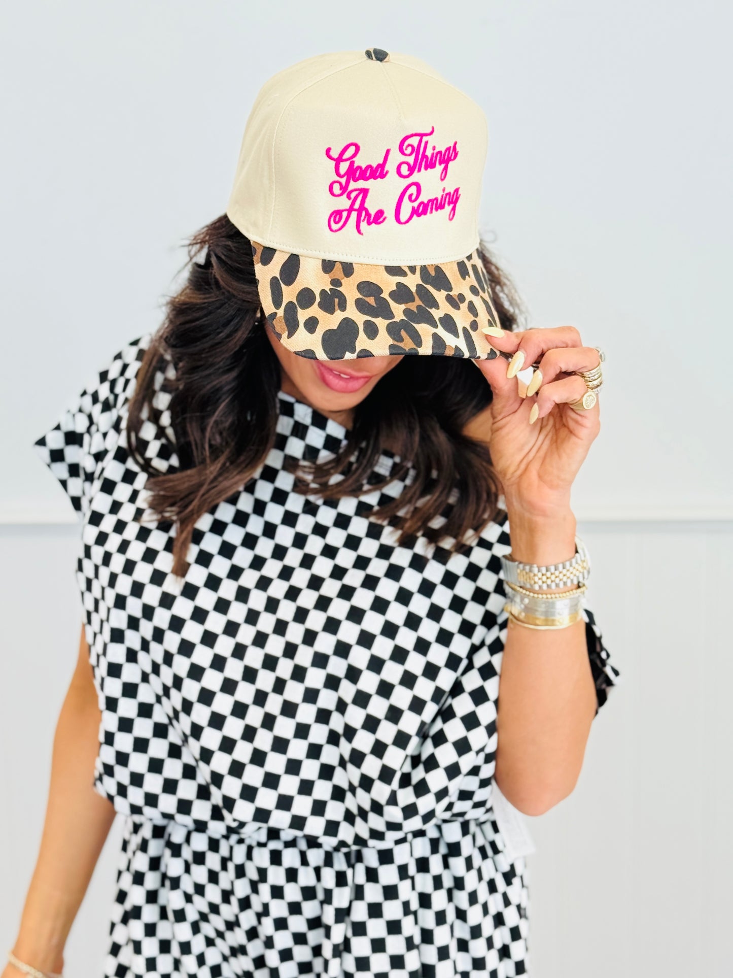 French Terry Checkered Top & Pant Set (Reg)-5 Colors
