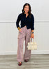 Red Brown Striped Wide Leg Pants (Reg.)