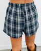 Plaid Faux Button Fly Shorts (Reg.) - 5 Colors