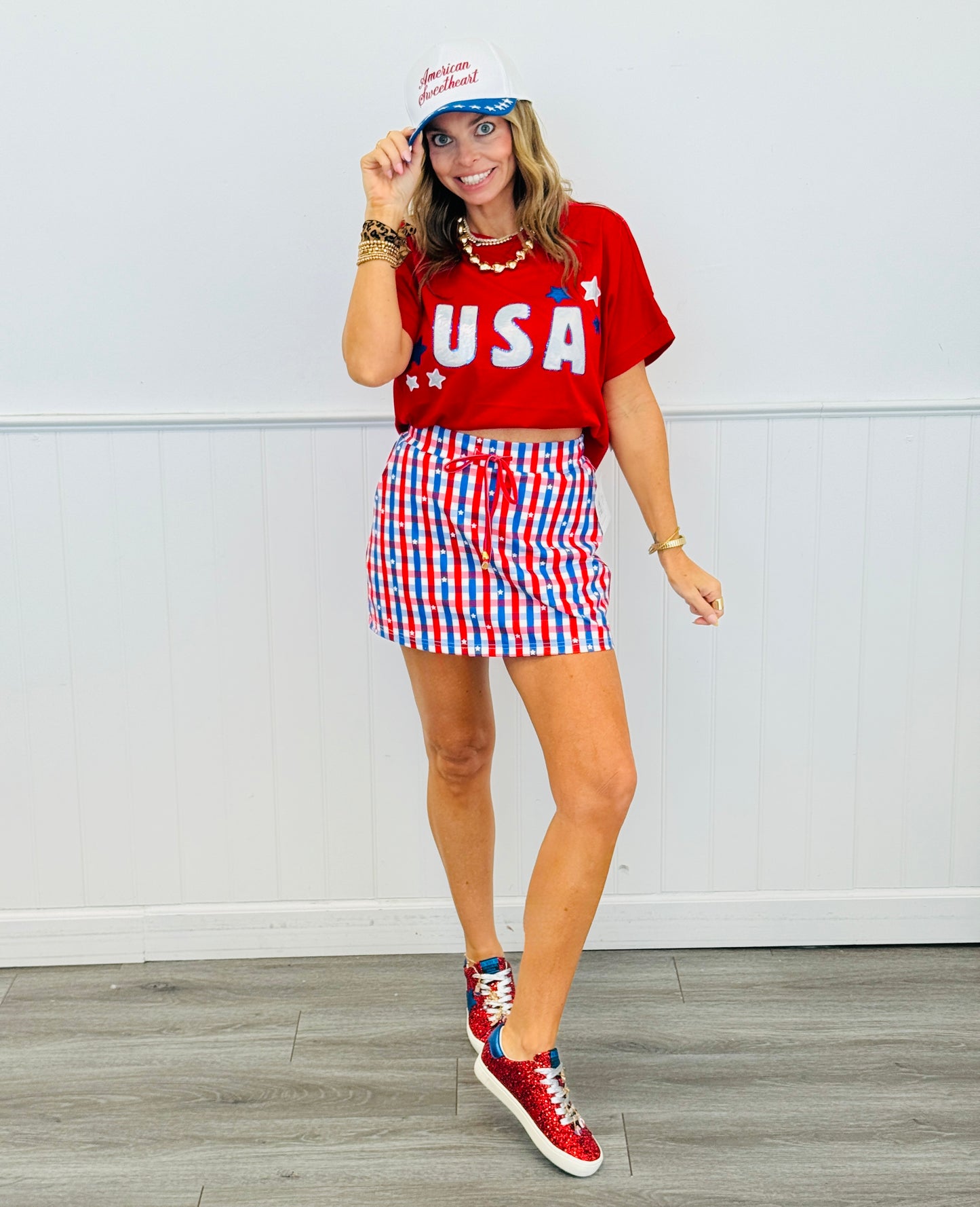 Gingham Glory Skort (Reg & Plus)
