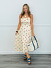 Cream/Red Polka Dot Midi Dress (Reg & Plus)