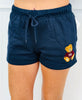 Deep Navy Teddy Bear Graphic Shorts (Reg.)
