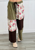 Olive/Brown Color Block Pants (Reg.)