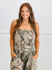 Camo Strapless Wide Leg Jumpsuit (Reg.)