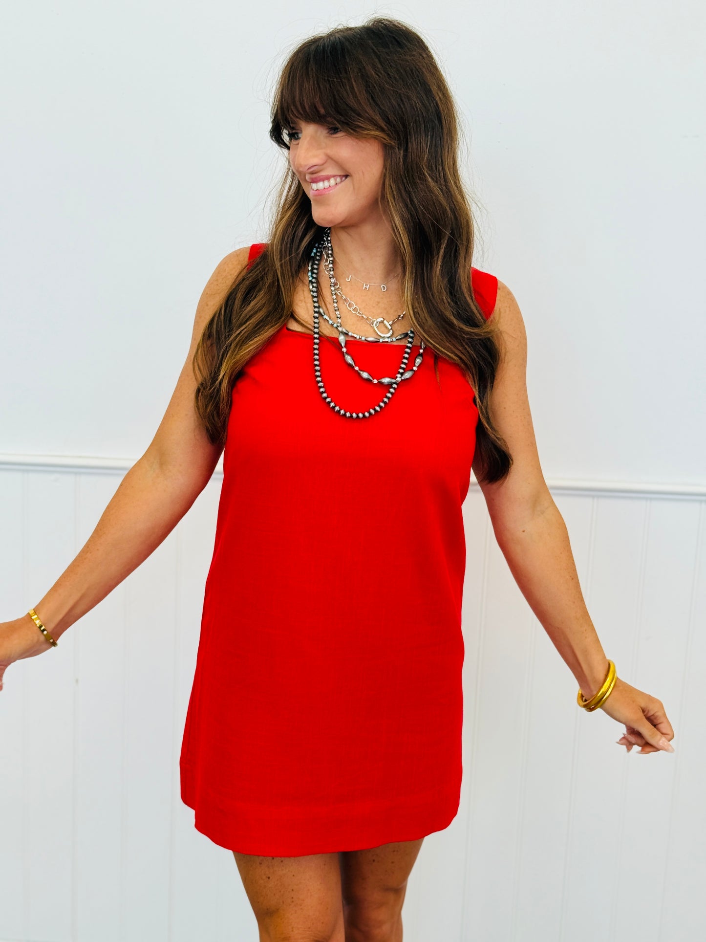Red Mini Dress (Reg. and Plus)