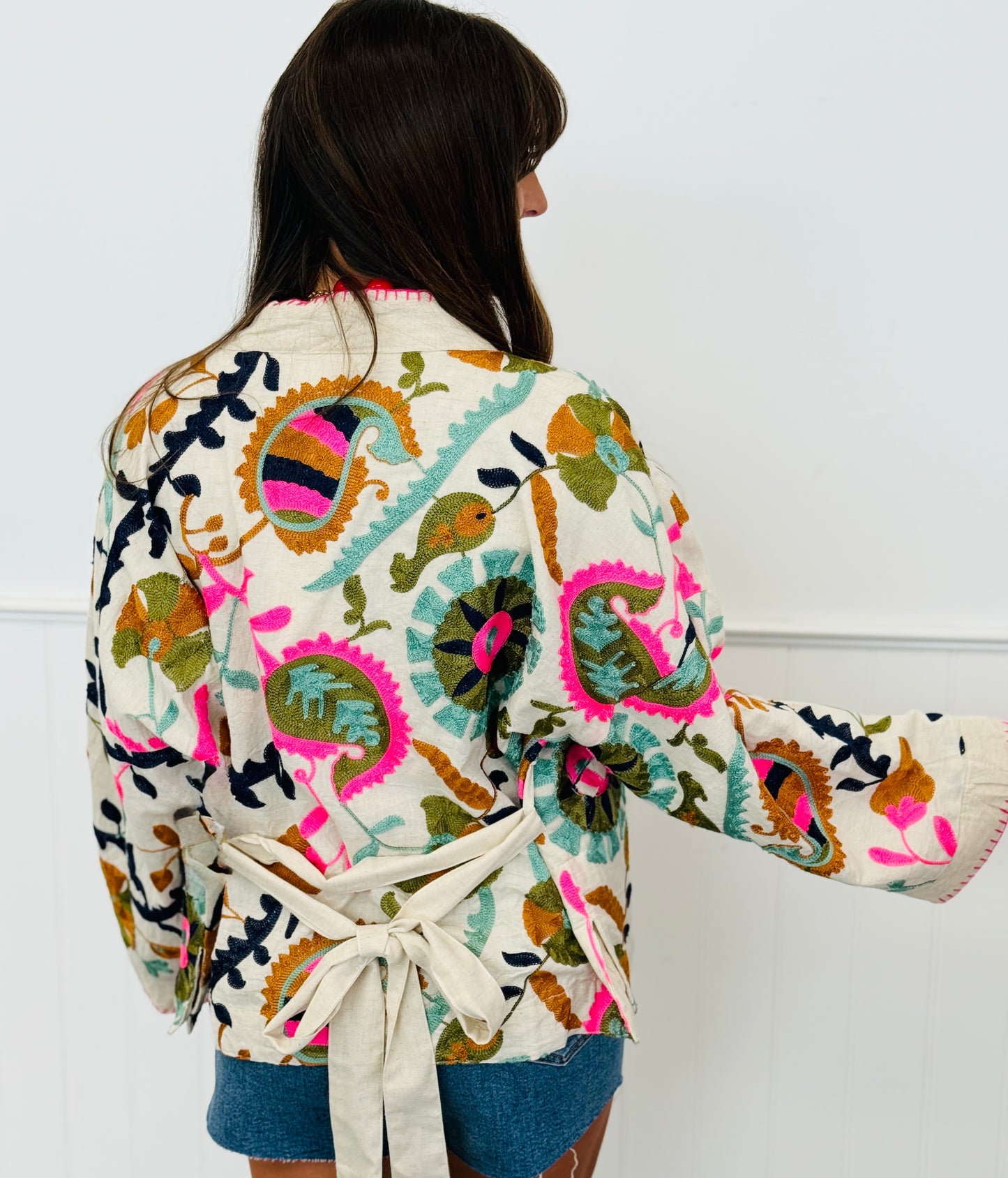 POL Natural Multi Print Kimono Jacket (Reg.)