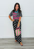 Black/White High Rise Polka Dot Pants (Reg & Plus)