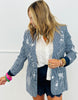 Blue Striped Only You Determine Power Blazer (Reg.)