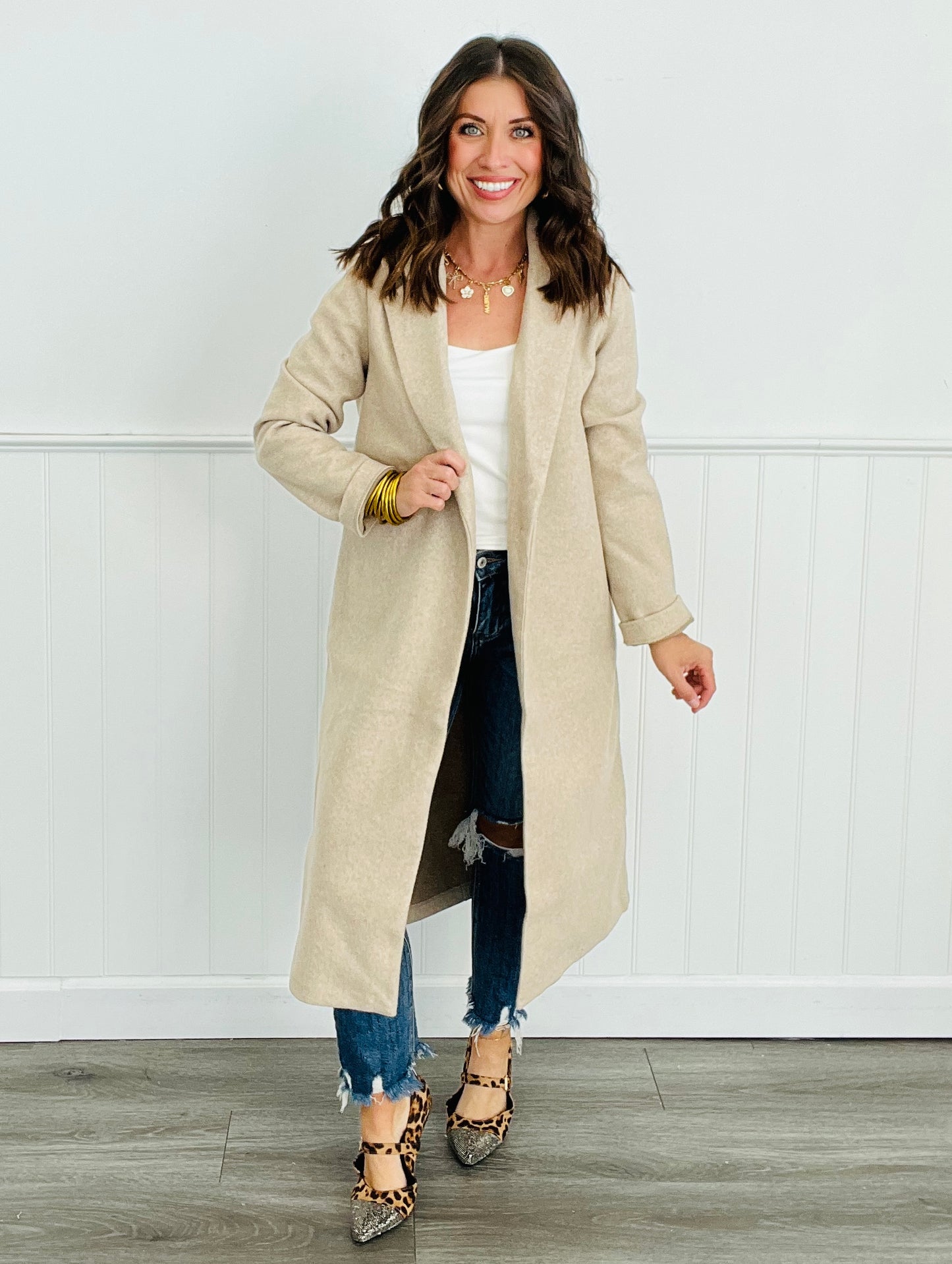 Simple Fleece Long Line Coat (Reg.)- 4 Colors