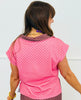 Polka Dot Half Zip Cap Sleeve Top (Reg.) - 4 Colors