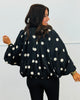Black/Cream Polka Dot Bubble Jacket (Reg & Plus)
