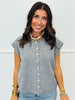 Button Down Sweater Top (Reg) - 5 Colors