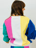 Queen Of Sparkles Multi Colorblock Card Logo Sweatshirt (Reg. and Plus)