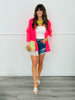 Neon Pink Lace Blazer (One Size)