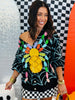 Queen Of Sparkles Black Multi Spider on Web Cardigan (Reg. and Plus)