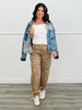 Oli & Hali Washed Denim/Contrast Leopard Jacket (Reg.)