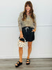 Washed Black Denim Skort (Reg. and Plus)