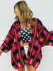 Feel Free With Love Multi Color Cardigan ( One Size)