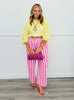 Yellow Lightning Print Sweatshirt & Shorts Set (Reg. and Plus)
