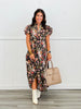 Chocolate Delight Floral Midi Dress (Reg & Plus)