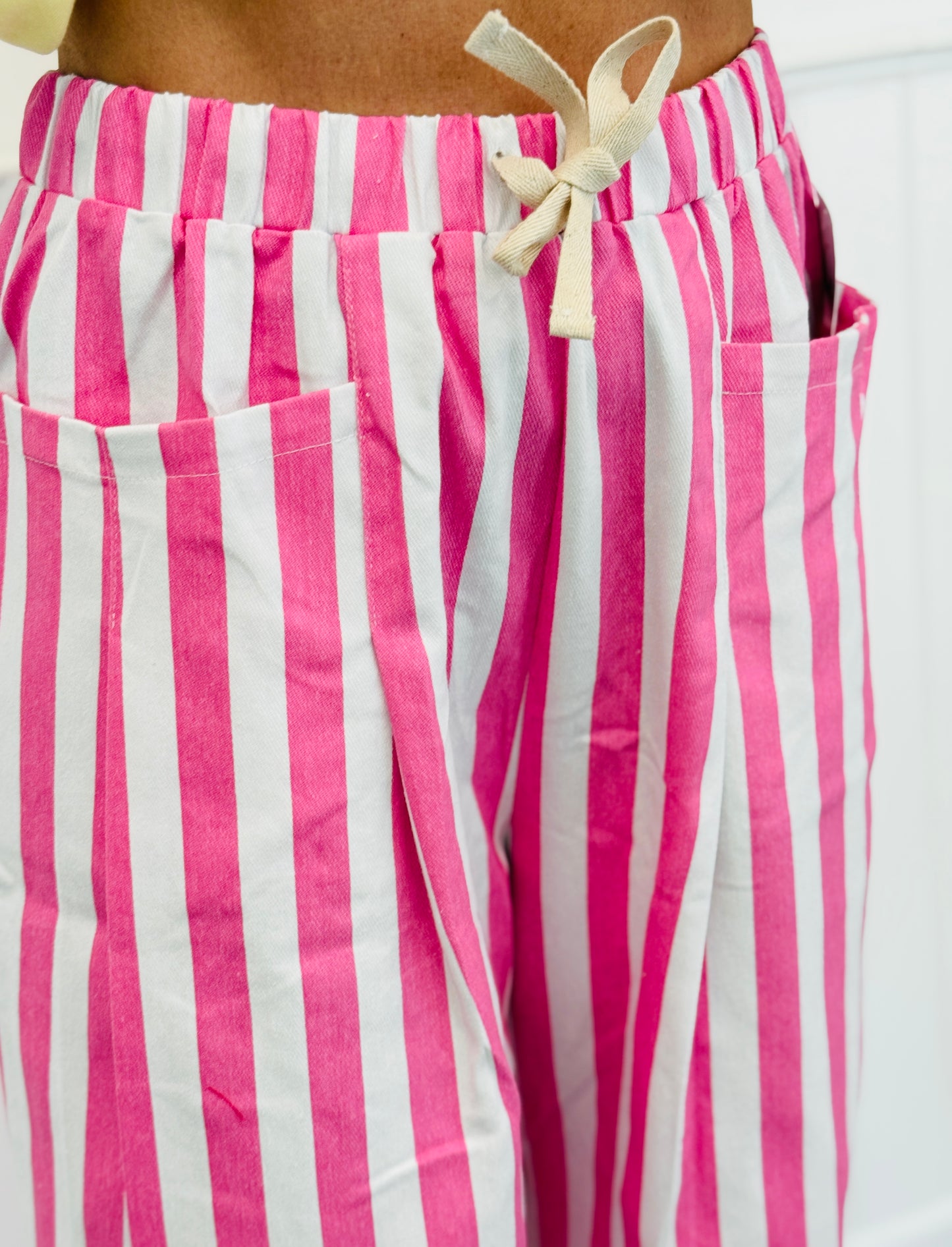 Colorful Striped Wide Leg Pants (Reg.)-3 Colors