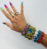 Jewel and Enamel Stretch Bracelet Mix 1 (6 colors)