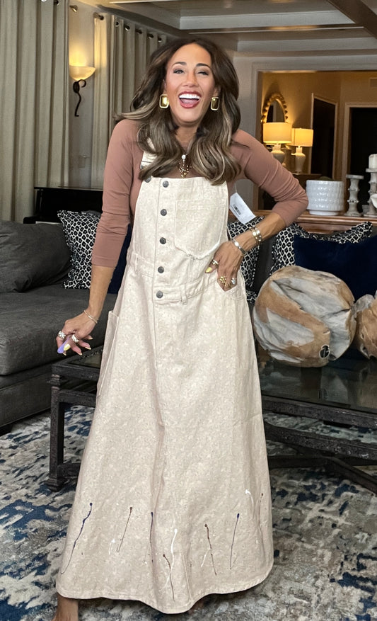 POL Almond Floral Jumpsuit Dress