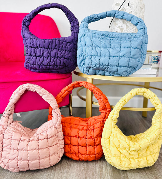 Quilted Zipper Small Bag - 5 Colors