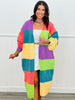 POL Color Block Longline Sweater Cardigan (Reg.)