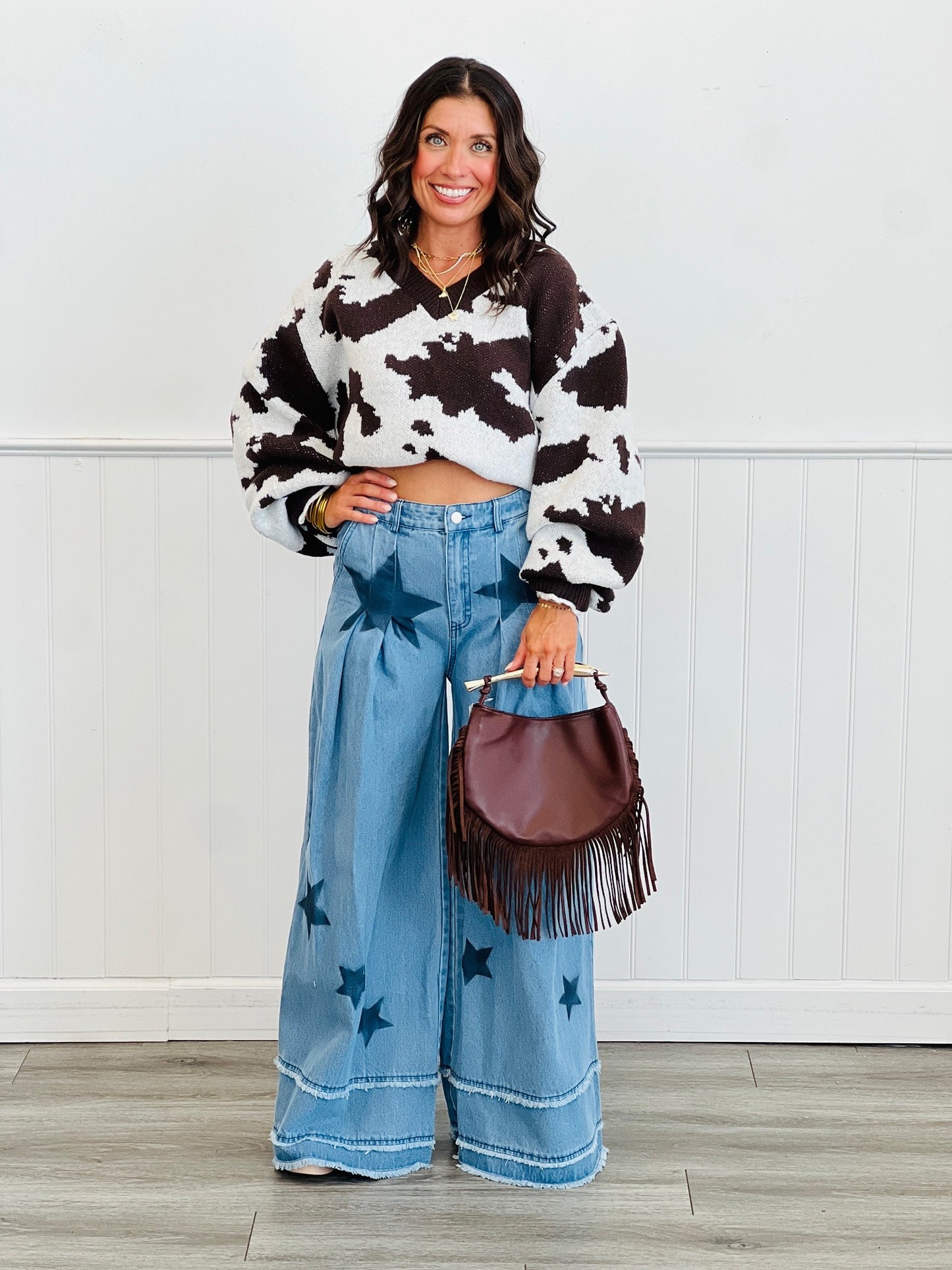 Mineral Washed Denim Star Pants (Reg & Plus)