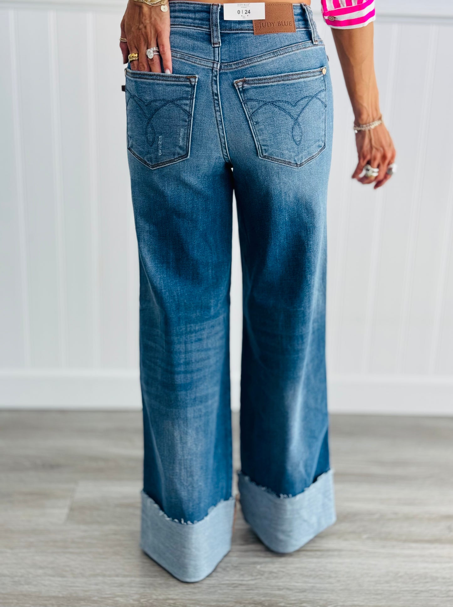 Judy Blue Just Right Retro Wide Leg Jeans (Reg. & Plus)